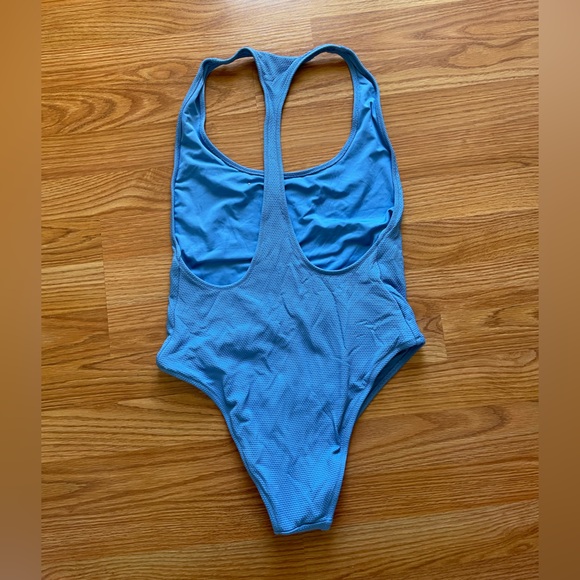aerie Bright Blue Scoop One-Piece Swimsuit - Picture 2 of 3